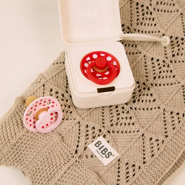 Bibs - set 2 suzete colour studio collection polka dots, tetina rotunda, 6 luni+-blossom/candy apple bbb12034103