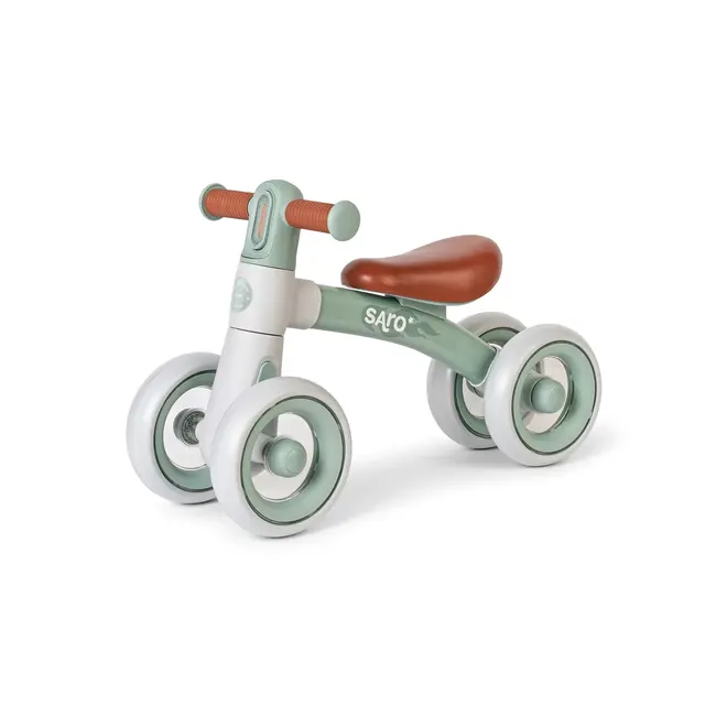Bicicleta De Echilibru Saro , &oelig;ride Free,   Mint, Fara Pedale, Cu 4 Roti Pentru Stabilitate (2 Fata + 2 Spate), Lumina Frontala, 12+ Luni, Max 25 Kg Pjb89000