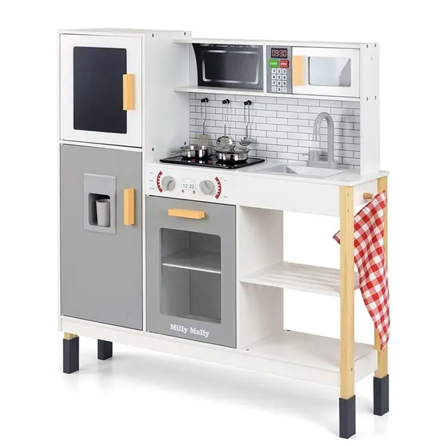 Bucatarie din lemn Esket Grey – Milly Mally, 3 ani+