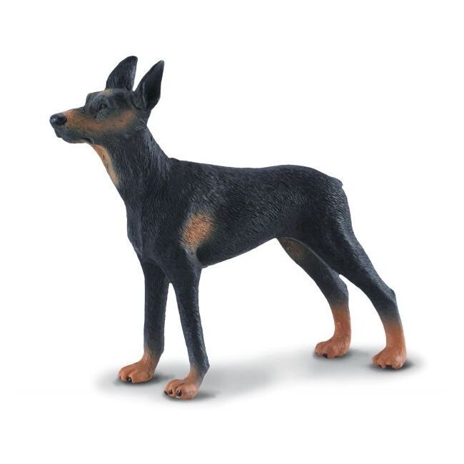 Figurina pictata manual caine doberman pinscher - okecol88086l