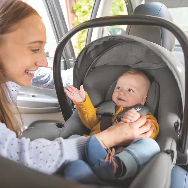 Joie - scoica auto i-snug 2 cu tetiera reglabila, 40-75 cm, raven, testata adac si certificata r129 bbbc1817carvn000