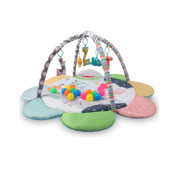 Saltea educationala 2in1, TinyMini, Floare Zoo