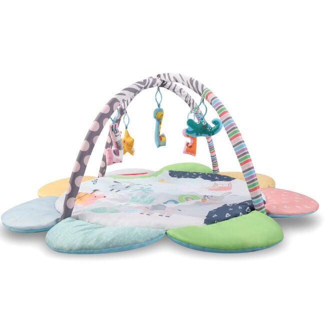 Saltea educationala 2in1, TinyMini, Floare Zoo