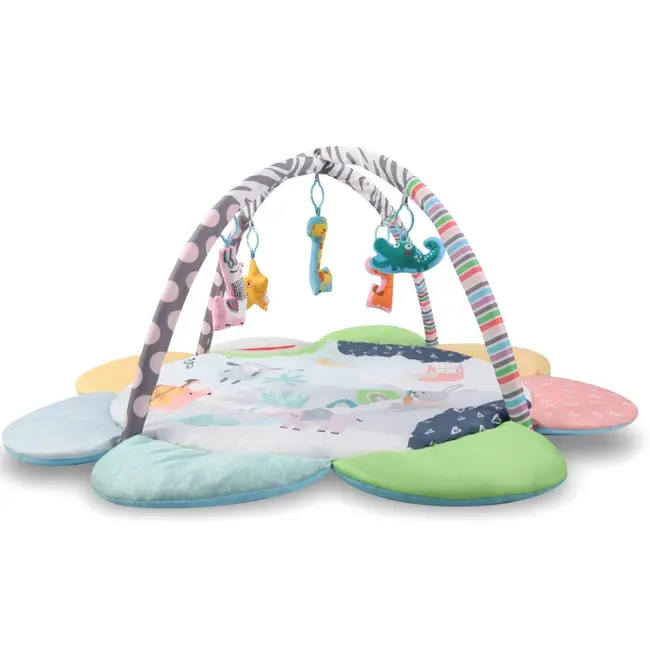 Saltea educationala 2in1, TinyMini, Floare Zoo