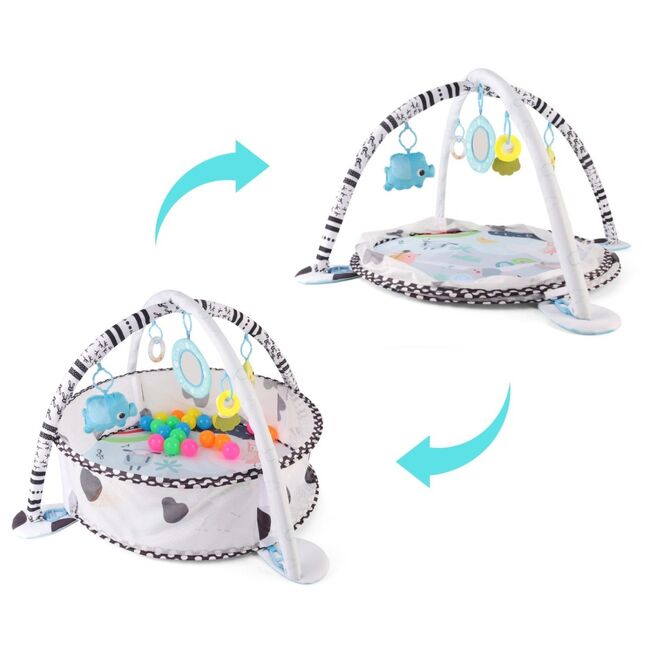 Saltea educationala 2in1, TinyMini, Piscina cu Mingi