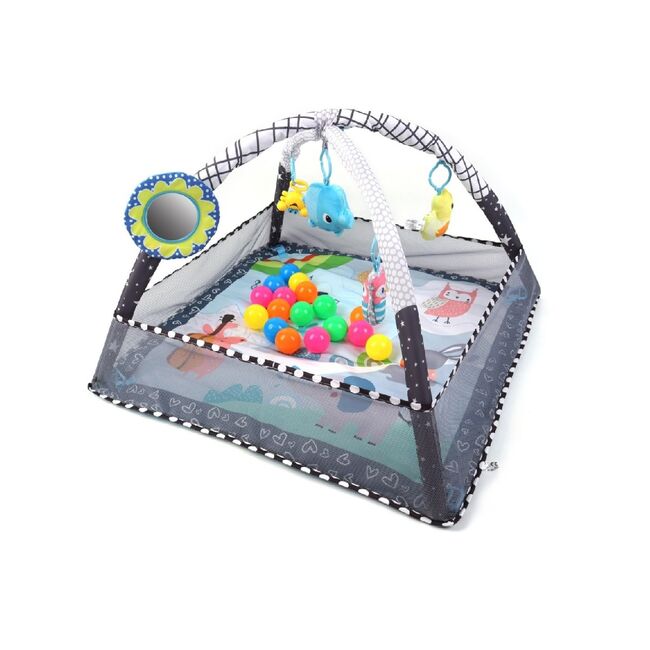 Saltea educationala 2in1, TinyMini, Tarc cu Mingi