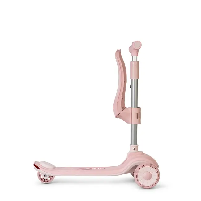 Trotineta Evolutiva 2 In 1 Saro , œcool Rider,   Pink, 12 Luni+, Pliabila, Cu Scaunel, Bluetooth + Difuzor, Roti Led, Frana Spate, Max. 50 Kg Pjb89101
