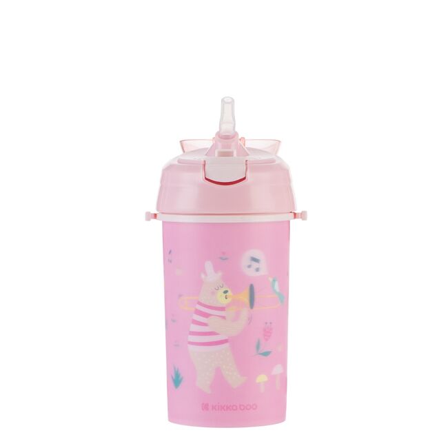 Cana cu pai si curea 450 ml Music Fest Pink, Kikka Boo