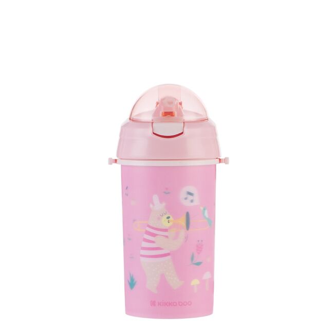 Cana cu pai si curea 450 ml Music Fest Pink, Kikka Boo
