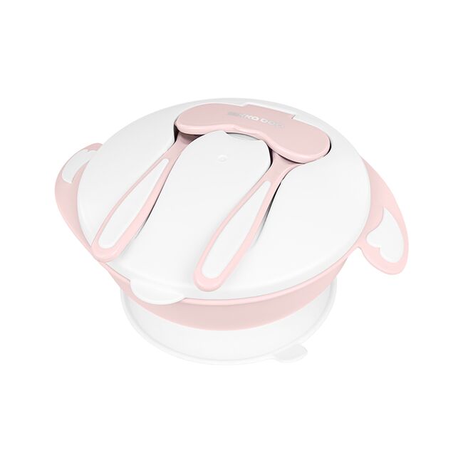 Castron cu ventuza multifunctional 4in1, Pink