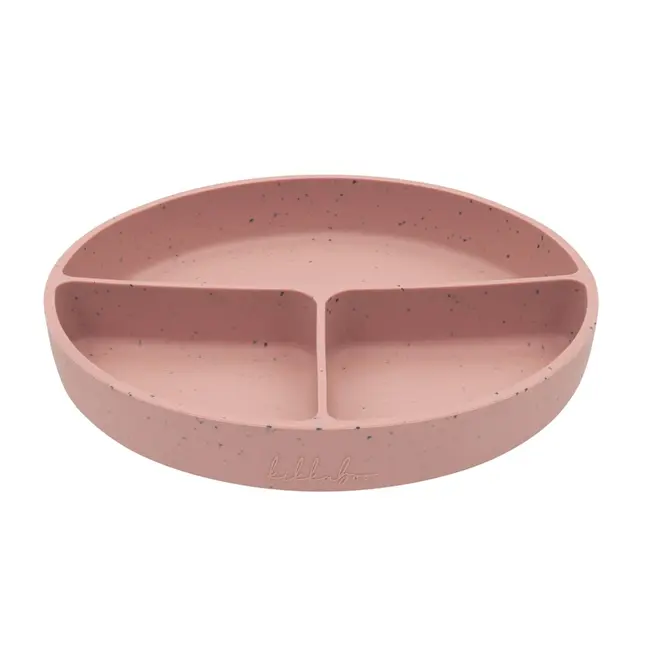 Farfurie compartimentata cu baza cu ventuza pentru bebelusi 600 ml, Blush