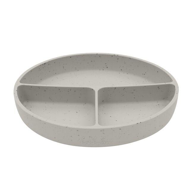 Farfurie compartimentata cu baza cu ventuza pentru bebelusi 600 ml, Sand