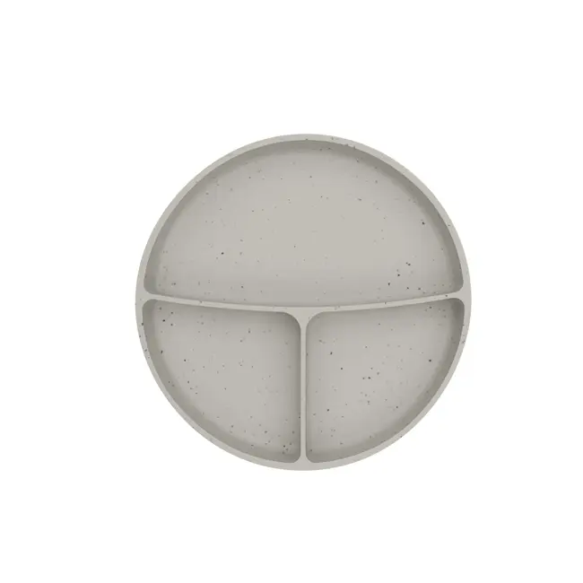 Farfurie compartimentata cu baza cu ventuza pentru bebelusi 600 ml, Sand