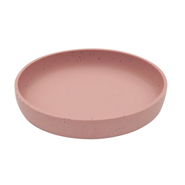 Farfurie pentru bebelusi din silicon alimentar 400ml, Platinum Sage Blush