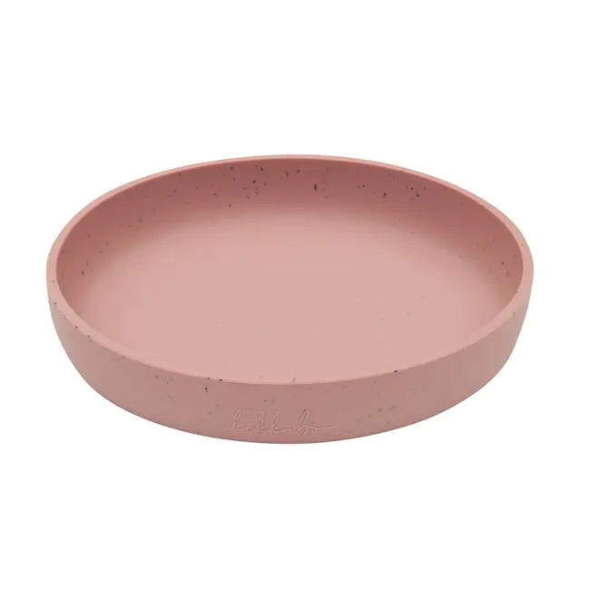 Farfurie pentru bebelusi din silicon alimentar 400ml, Platinum Sage Blush