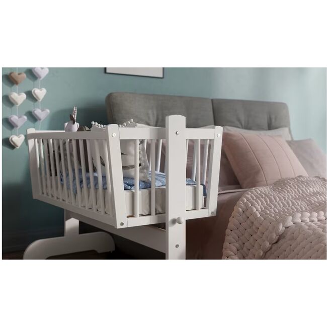 Leagan-Patut Bebelus CRISTINE din Lemn Masiv – Functie Balansare & Mobilitate