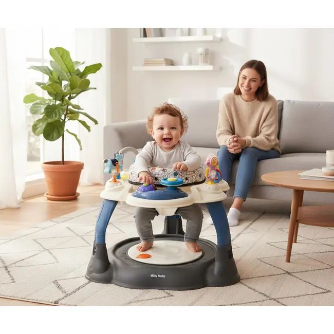Milly Mally Centru de Activitati 360&deg;, Scaun Rotativ, Inaltime Reglabila, Twist Galactic