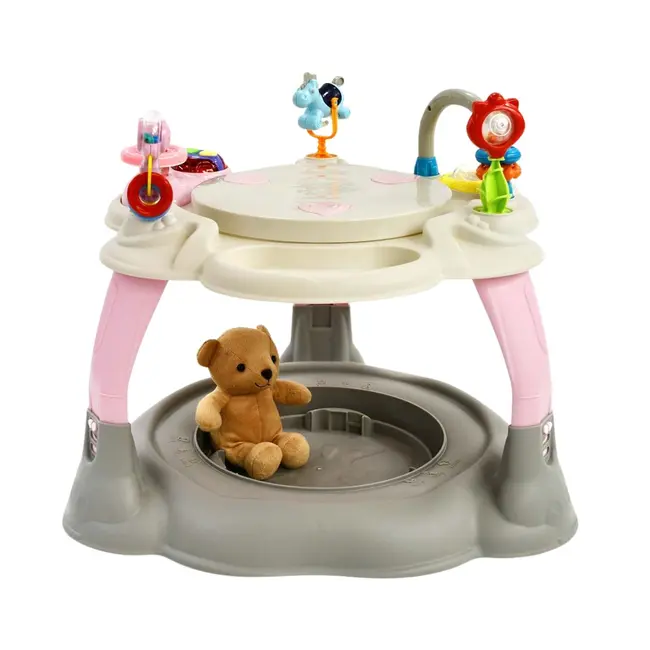 Milly Mally Centru de Activitati 360&deg;, Scaun Rotativ, Inaltime Reglabila, Twist Pastel Dots
