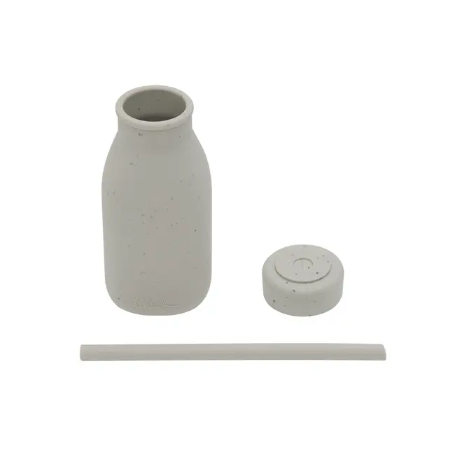 Pahar din silicon cu pai pentru baut independent, 200 ml, Platinum Sand