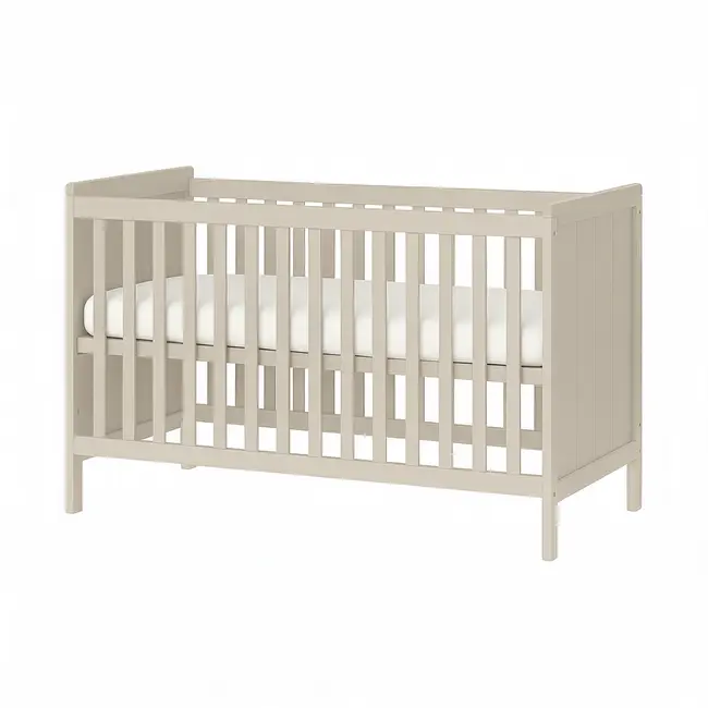 Patut bebelusi din MDF 120x60 cm,transformabil in SOFA, Elisabeth II, Beige