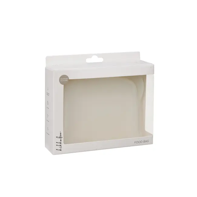 Punga alimentara din silicon reutilizabila, etansa si multifunctionala, 600 ml, Platinum Sand