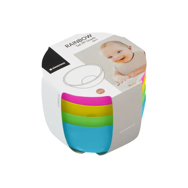 Set 4 boluri 300 ml, Rainbow, Kikka Boo