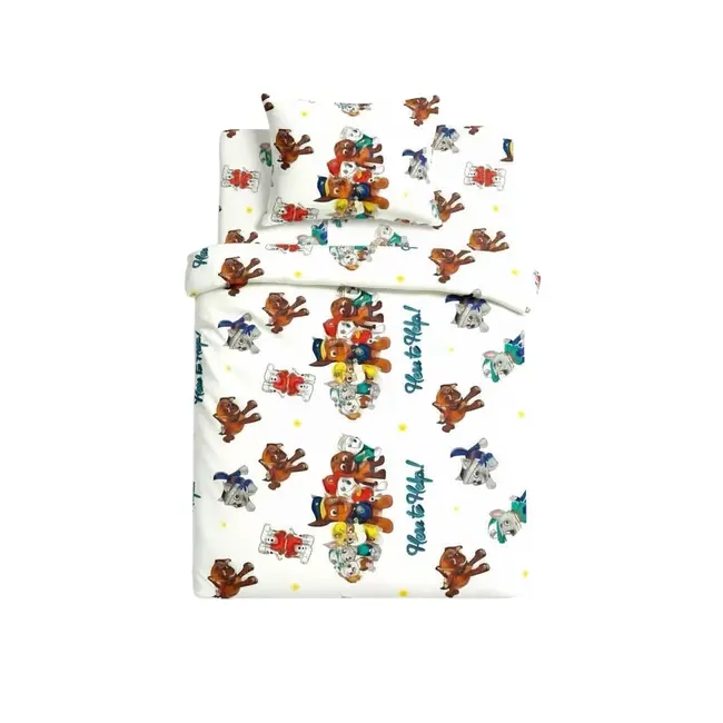 Lenjerie pat baietei 2-6 ani Paw Patrol Alb pentru saltele 130x60 ASC6427968007201