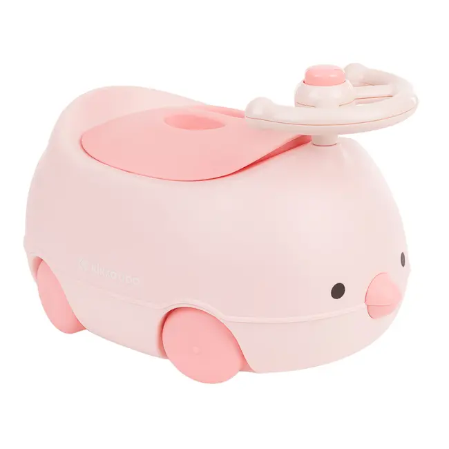 Olita pentru copii KikkaBoo cu volan si claxon Chick Pink