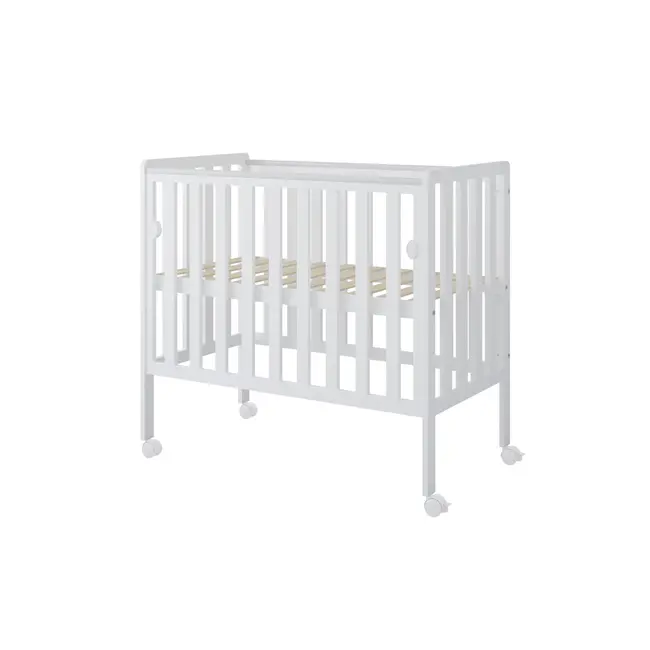 Patut Din Lemn Bambi Alb 100a 50 Cm Laterala Culisanta    Roti Cu Blocare    Protectie Silicon Pentru Dentitie    En 716-1 Pjbbambi_w