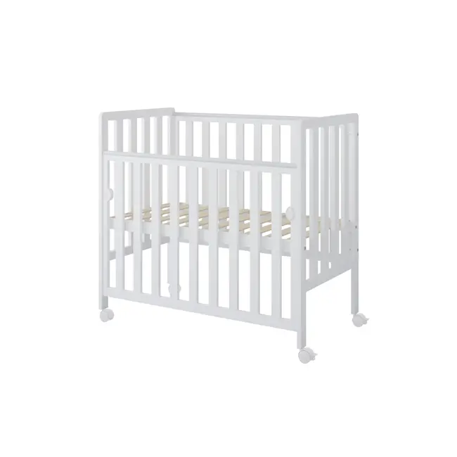 Patut Din Lemn Bambi Alb 100a 50 Cm Laterala Culisanta    Roti Cu Blocare    Protectie Silicon Pentru Dentitie    En 716-1 Pjbbambi_w