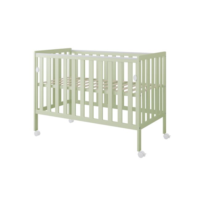 Patut Din Lemn Bambi Menta 120a 60 Cm Laterala Culisanta    Roti Cu Blocare    Protectie Silicon Pentru Dentitie    En 716-1 Pjbbambi120_m