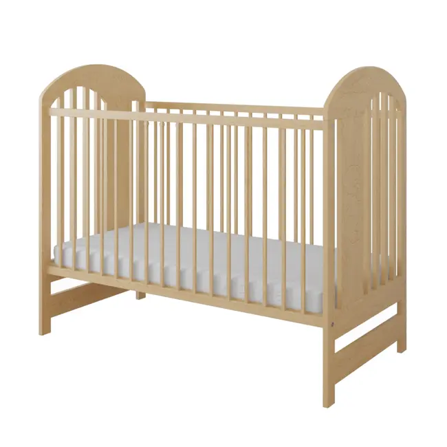 Patut Din Lemn Pentru Copii Tymon Natur 120a 60 Cm Somiera Reglabila    3 Bare Laterale Detasabile    Design Modern    0,  4 Ani Pjbtymon_n