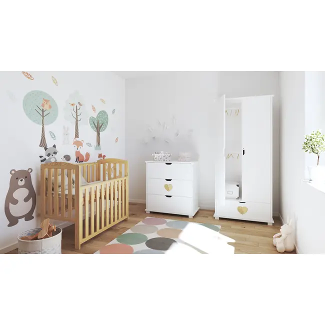 Patut Din Lemn Tobi Natural 100a 50 Cm Laterala Culisanta    Roti Cu Blocare    Protectie Silicon Pentru Dentitie    En 716-1 Pjbtobi_n