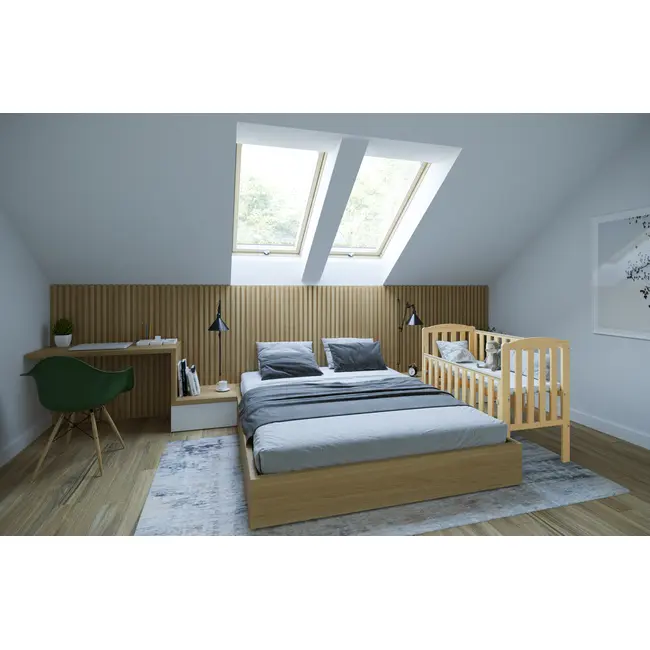 Patut Din Lemn Tobi Natural 100a 50 Cm Laterala Culisanta    Roti Cu Blocare    Protectie Silicon Pentru Dentitie    En 716-1 Pjbtobi_n