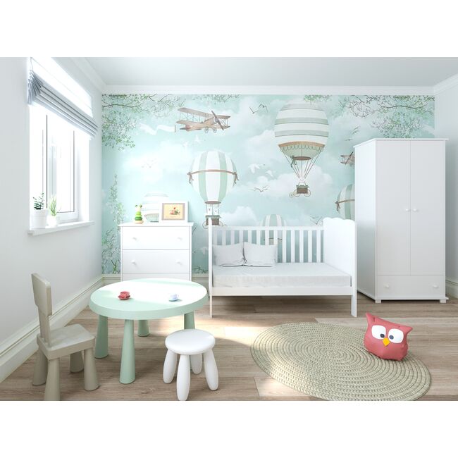 Patut Evolutiv 140x70 Cm Isabel 3in1 ,   Pat Bebe + Junior + Pat Prescolar, Somiera Reglabila + Trepte Detasabile Pjbisabel140_w