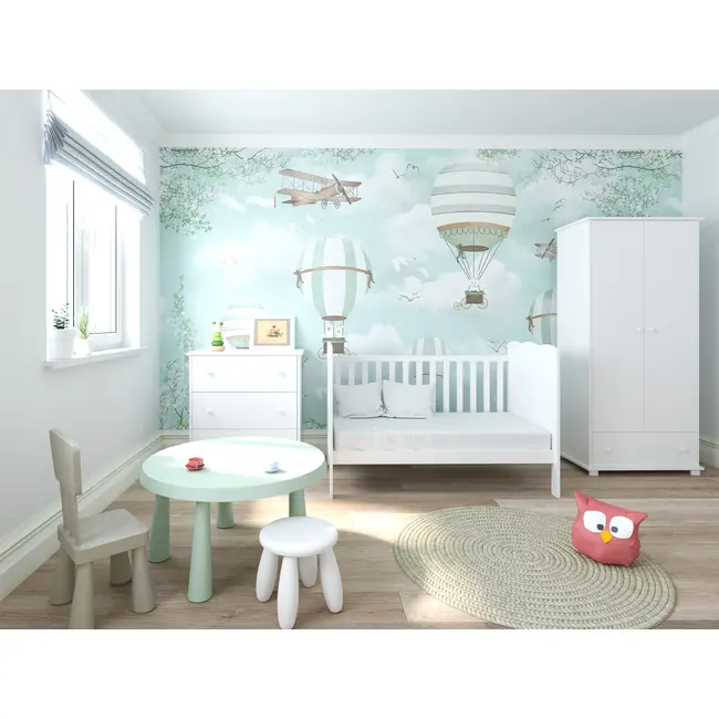 Patut Evolutiv 140x70 Cm Isabel 3in1 ,   Pat Bebe + Junior + Pat Prescolar, Somiera Reglabila + Trepte Detasabile Pjbisabel140_w