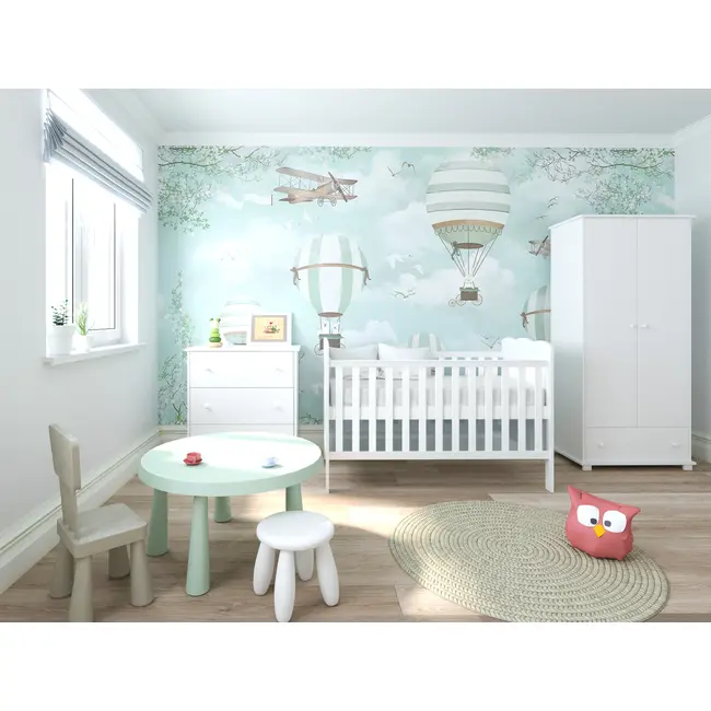 Patut Evolutiv 140x70 Cm Isabel 3in1 ,   Pat Bebe + Junior + Pat Prescolar, Somiera Reglabila + Trepte Detasabile Pjbisabel140_w