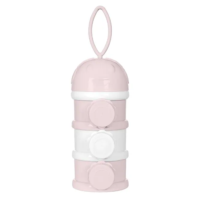 Recipient pentru lapte praf cu 3 compartimente, Pink