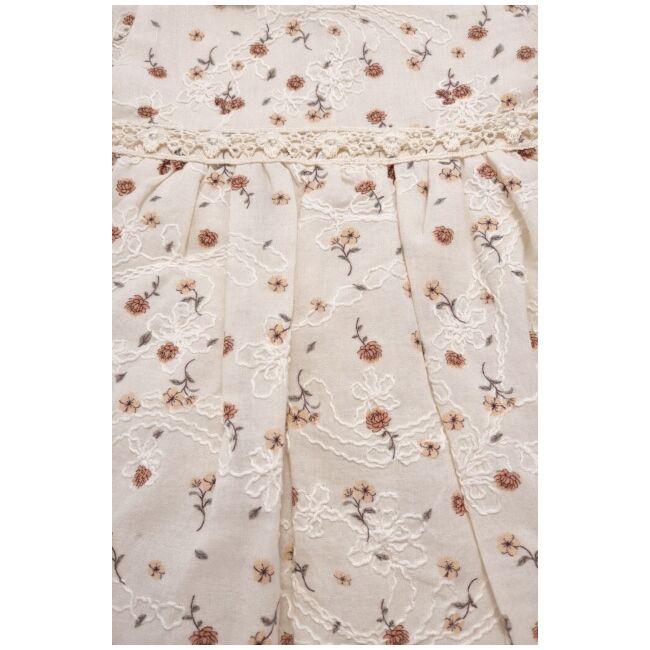 Rochita fetita eleganta cu imprimeu floral guler rotund si maneci evazate trpb0211