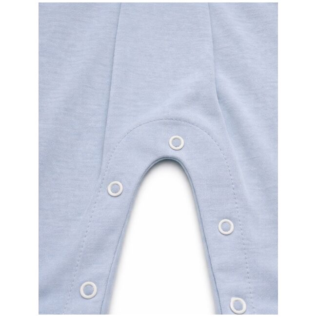 Salopeta bebelusi baiat albastra bumbac eleganta cu guler body integrat trpb0208