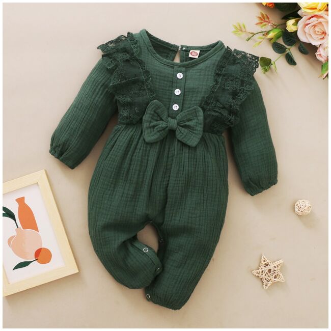 Salopeta verde cu maneca lunga din finet adxm309-3-de3