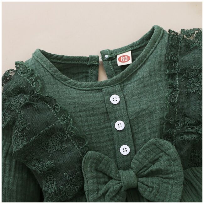 Salopeta verde cu maneca lunga din finet adxm309-3-de3