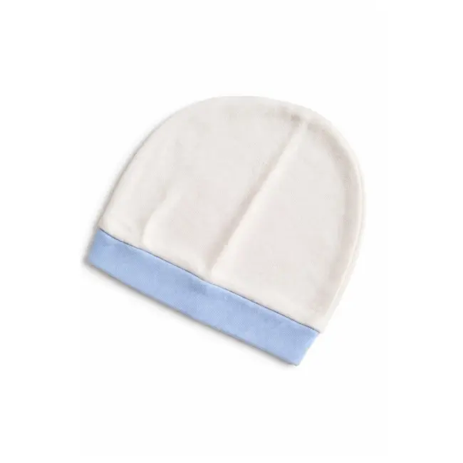 Set nou nascut baiat 5 piese elegant bumbac ivory bleu bluza papion pantaloni caciula trpb0203