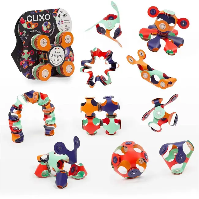 Clixo&reg; joc magnetic de construit - tiny & mighty - spatiul cosmic (9 piese)