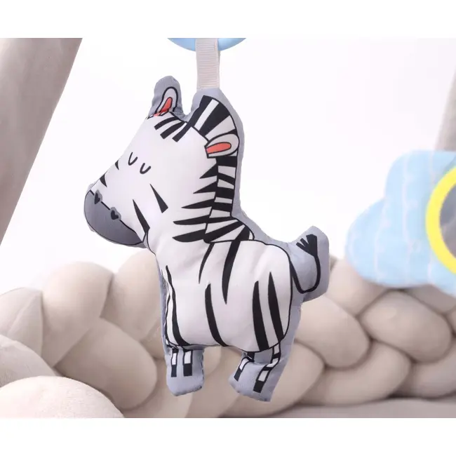 Covoras senzorial de joaca impletit TinyMini Braid 0+ cu arcade si laterale
