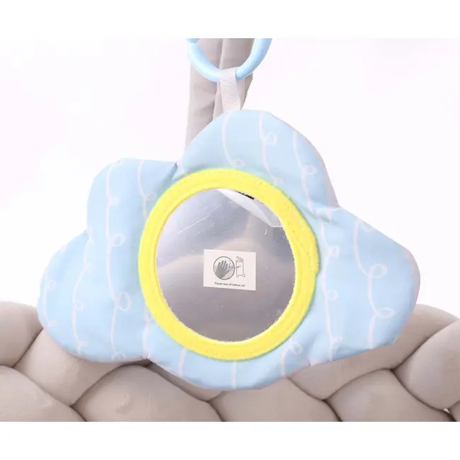 Covoras senzorial de joaca impletit TinyMini Braid 0+ cu arcade si laterale