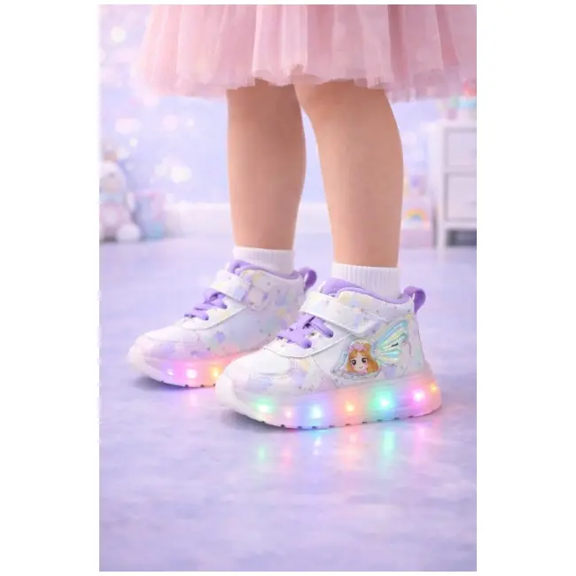 Ghete copii cu luminite led multicolore model printesa ad2026-2
