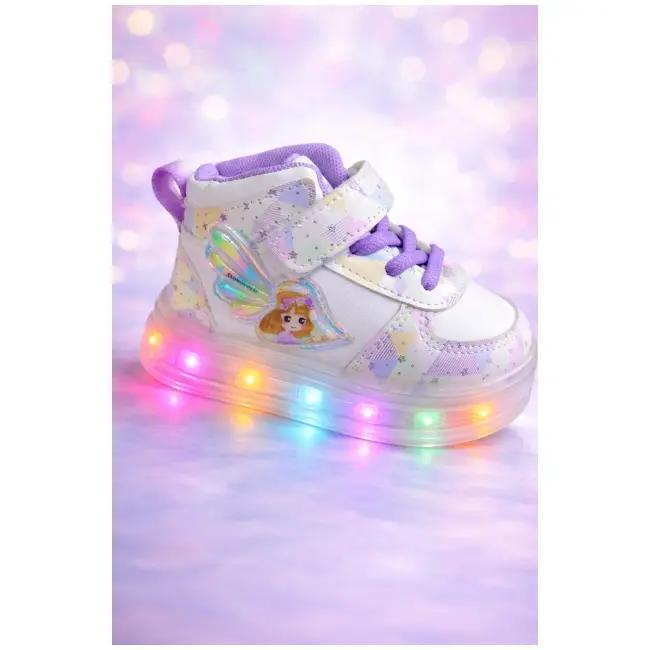 Ghete copii cu luminite led multicolore model printesa ad2026-2