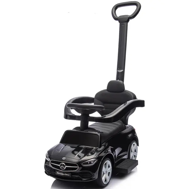 Masinuta de impins Chipolino Mercedes Benz C-Class cu maner black HUBROCMB02503BK