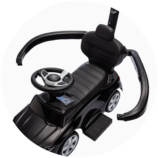 Masinuta de impins Chipolino Mercedes Benz C-Class cu maner black HUBROCMB02503BK